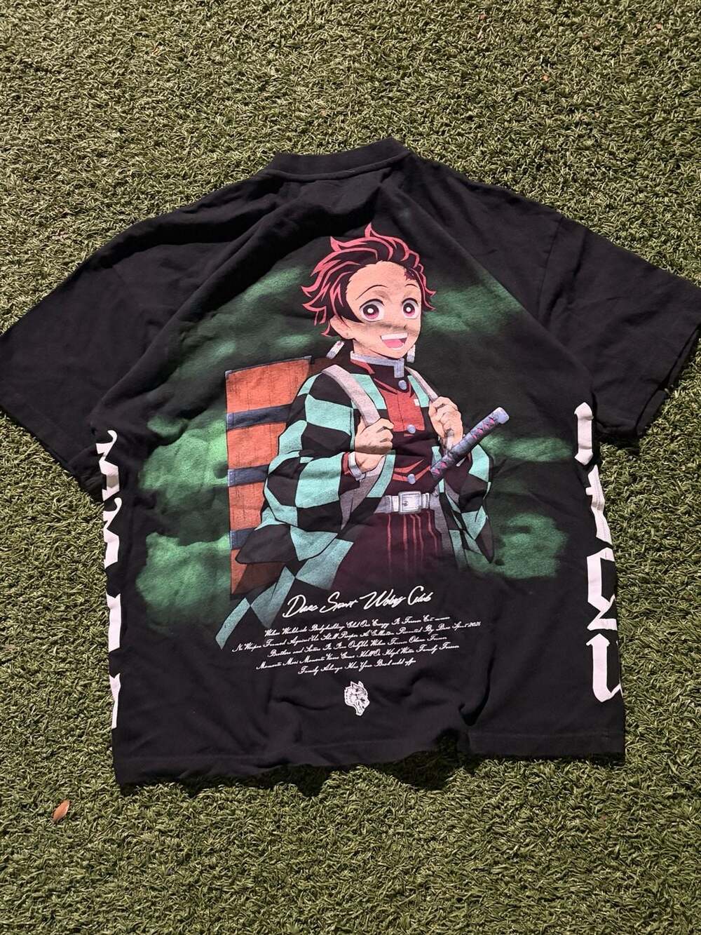 Darc Sport Demon Slayer Tanjiro Side By Side Series Black T-Shirt Size L